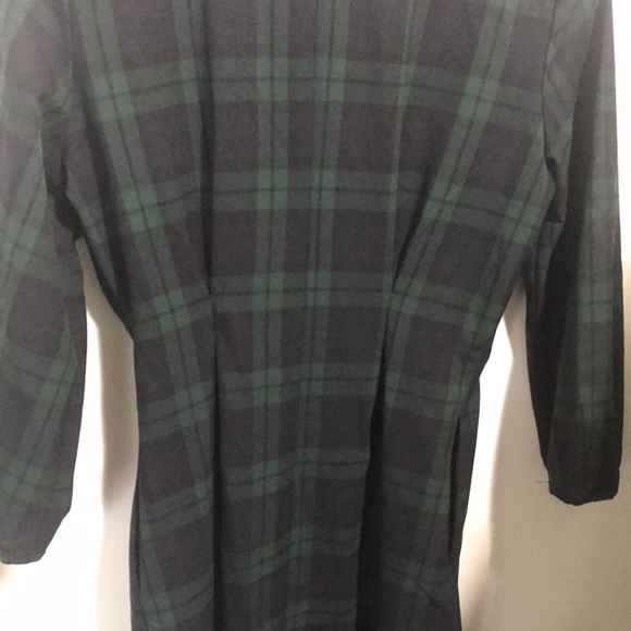 MNG Mango green plaid button down dress size 2 - Picture 5 of 7